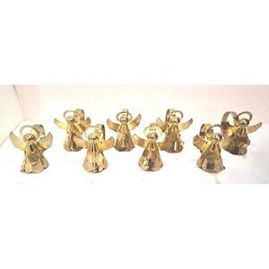Unbranded Angels Set of 8 Napkin Rings Halos Trumpets Holiday Christmas
